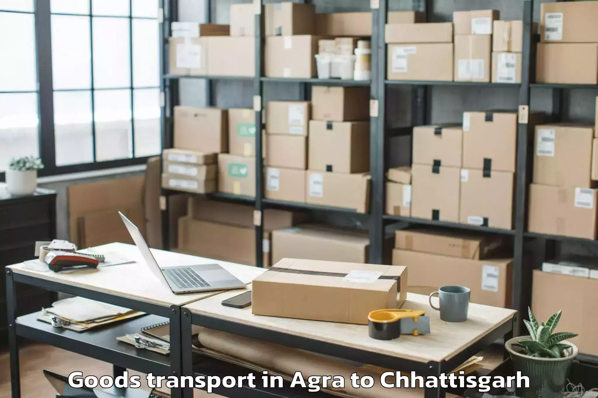 Book Your Agra to Kumhari Goods Transport Today